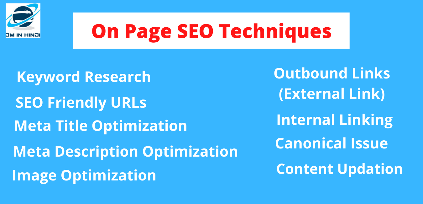 on page seo techniques in hindi